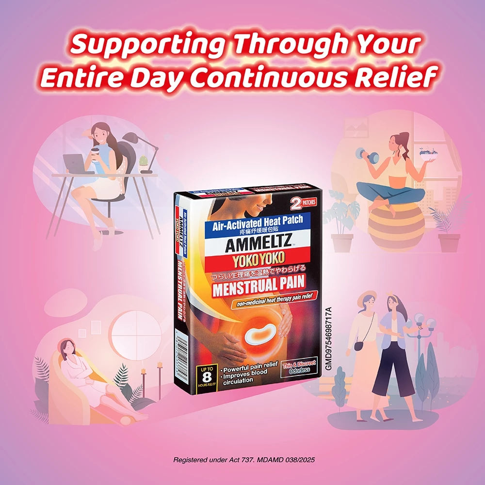 Ammeltz Heat Therapy Pain Relief For Menstrual Pain (2's) [Pack of 5]